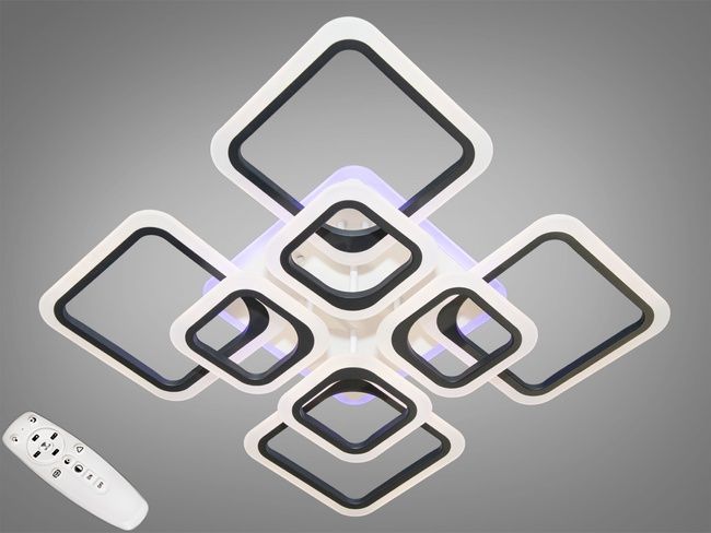 Потолочная LED-люстра с диммером и подсветкой, 145W