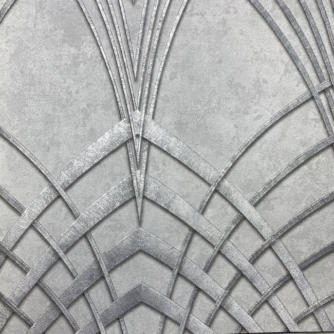 Обои виниловые на флизелиновой основе Marburg Art Deco серый 1,06 х 10,05м (31953),