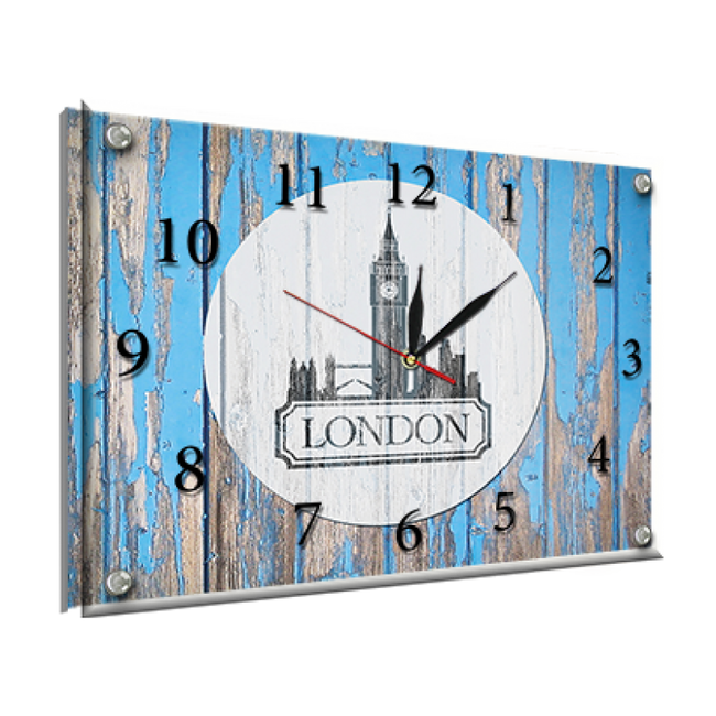 Годинник-картина під склом Лондон 30 см х 40 см (8437 - L - 3)