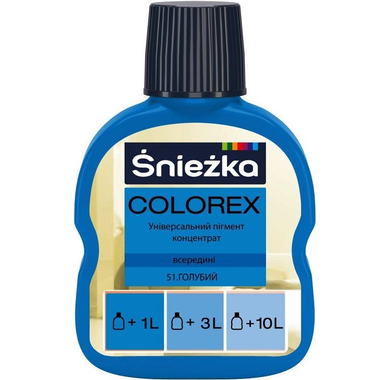 Универсальный пигментный концентрат Colorex Sniezka 51 голубой 100 мл (103725), Голубой, Голубой