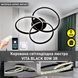 Управляемая светодиодная люстра VITA 80W 3R-APP-500x130-BLACK/WHITE/CLEAR-220-IP20, прозорий; чорний
