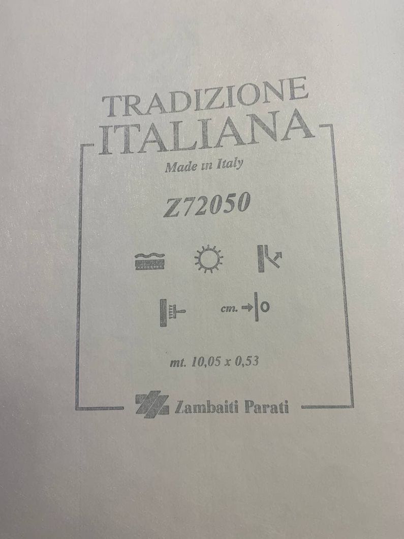 Обои виниловые на флизелиновой основе Zambaiti Parati Tradizione Italiana серо-бежевый 0,53 х 10,05м (Z72050)