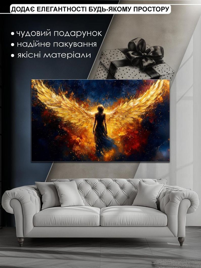Картина на холсте МАKO "Ангел ночи" 60x100 см MK10610