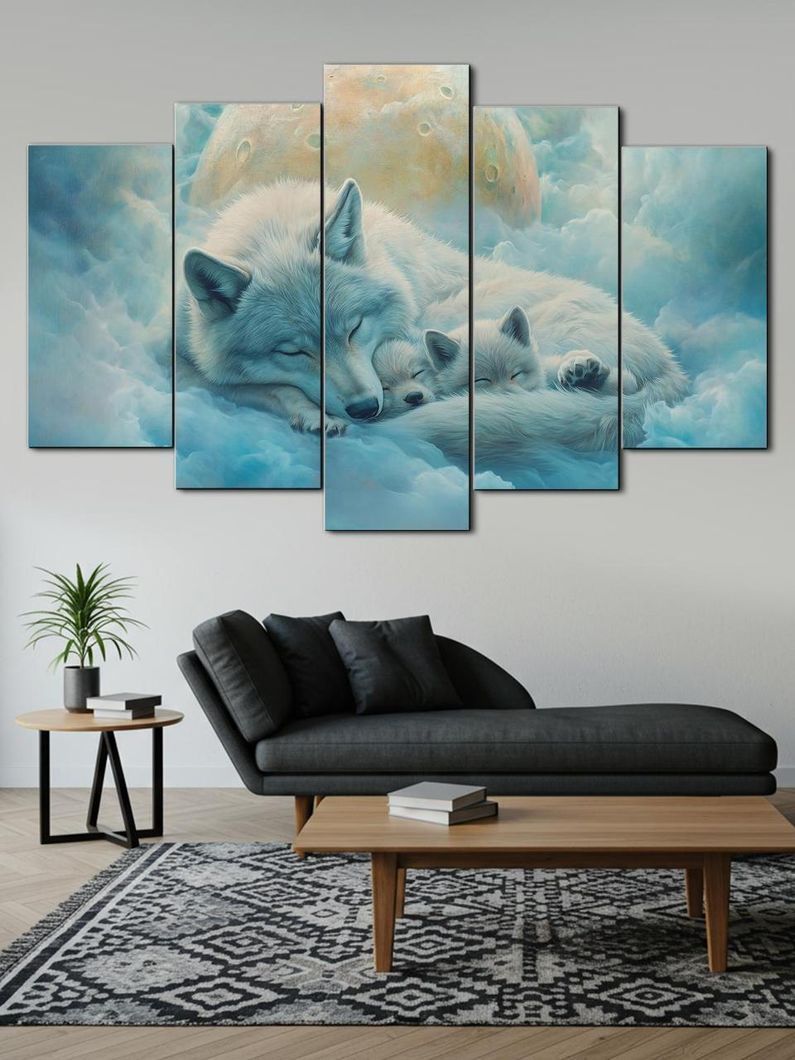 Модульна картина MAKO " Сон вовченят " 80x125 см MK50587
