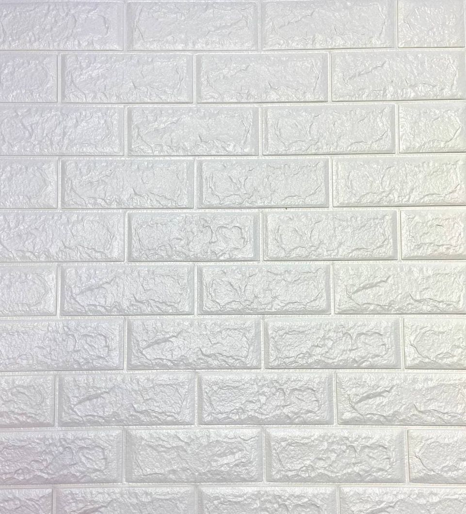 Панель стінова самоклеюча декоративна 77 х 69см (Ahcs-1), Білий, Білий