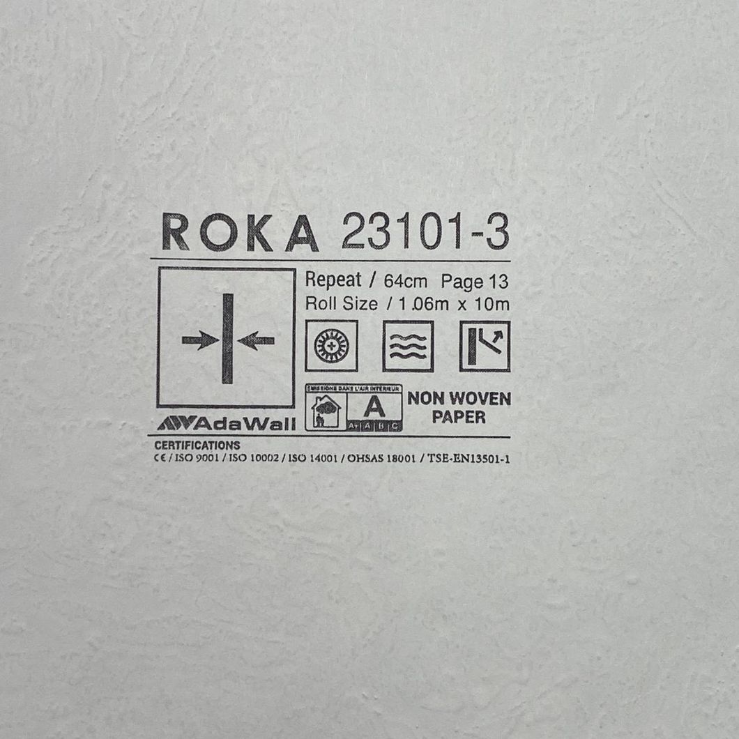 Шпалери вінілові на флізеліновій основі сірий Roka AdaWall 1,06 х 10м (23101-3)