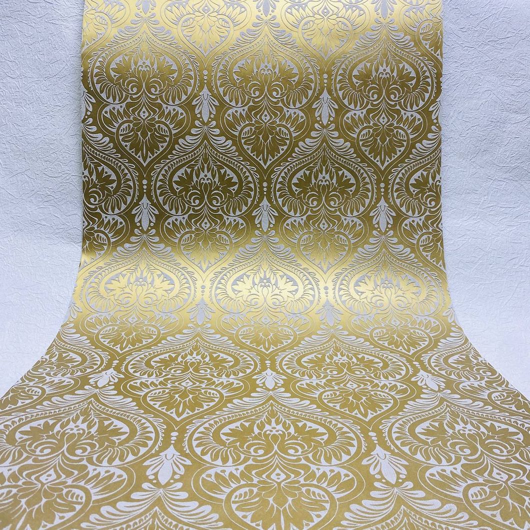Обои акриловые на бумажной основе Континент Оникс золотистый 0,53 х 10,05м (32101)