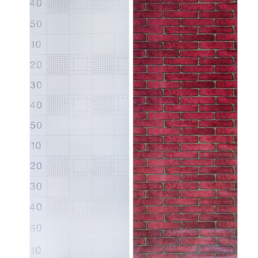 Самоклеюча декоративна плівка червона цегла 0,45Х10М (KN-M0001-1), Бордовый, Бордовий