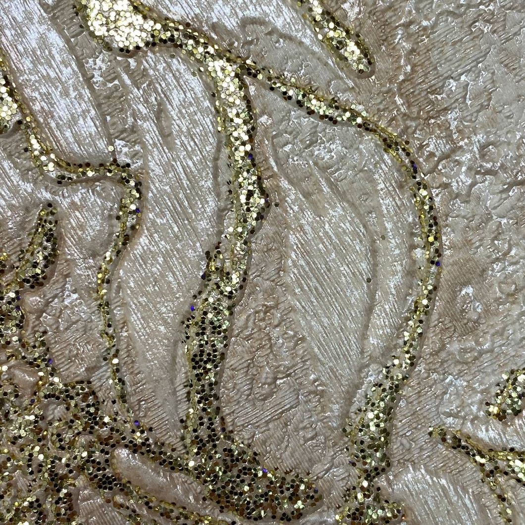 Шпалери вінілові на флізеліновій основі бежеві Слов'янські шпалери Флоренция В105 1,06 х 10,05м (9007-02)