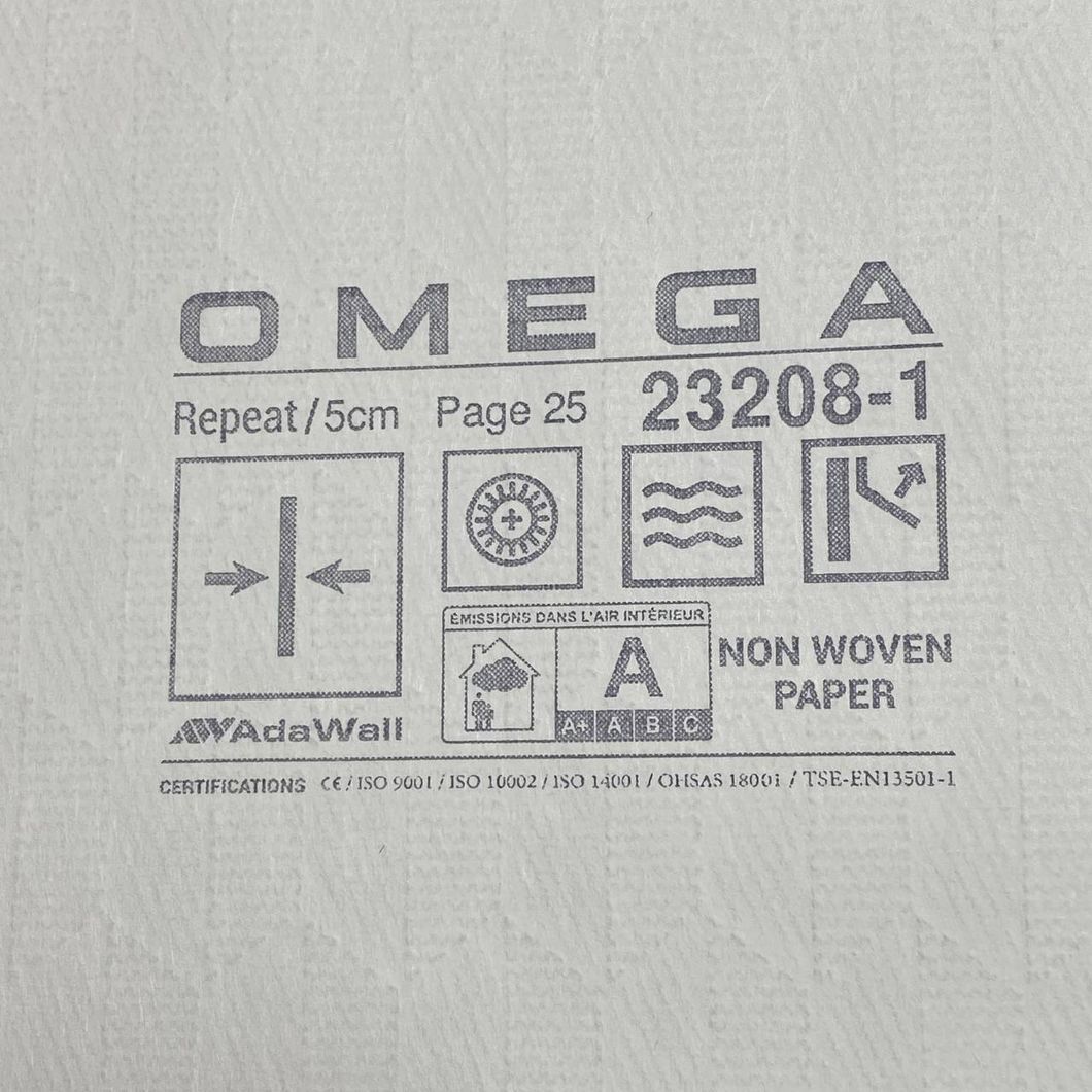 Шпалери вінілові на флізеліновій основі Світло сірі OMEGA AdaWall 1,06 х 10,05м (23208-1)