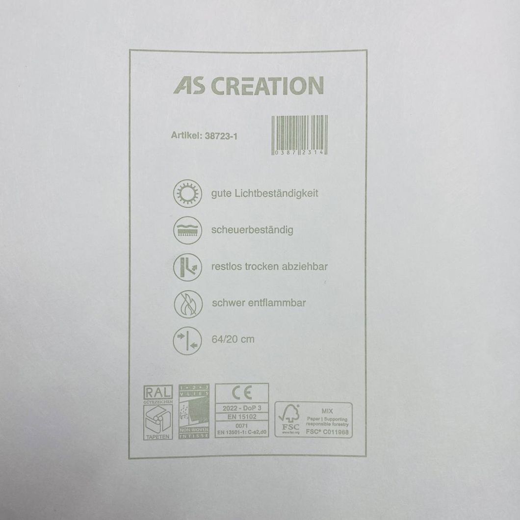 Шпалери вінілові на флізеліновій основі AS Creation Pint Walls сірий 0,53 х 10,05м (38723-1)