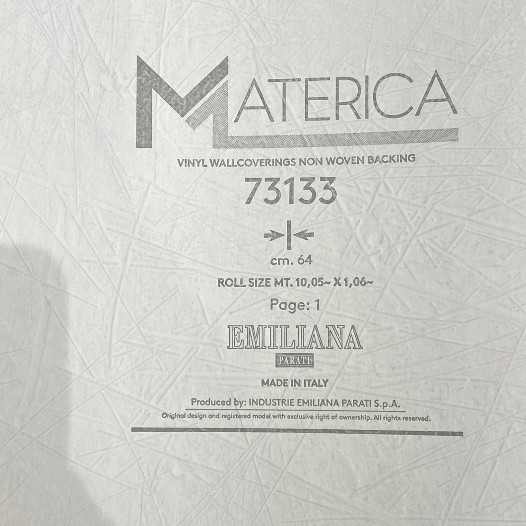 Обои виниловые на флизелиновой основе темно-серый Materica (Emiliana Parati) 1,06 х 10,05м (73133)