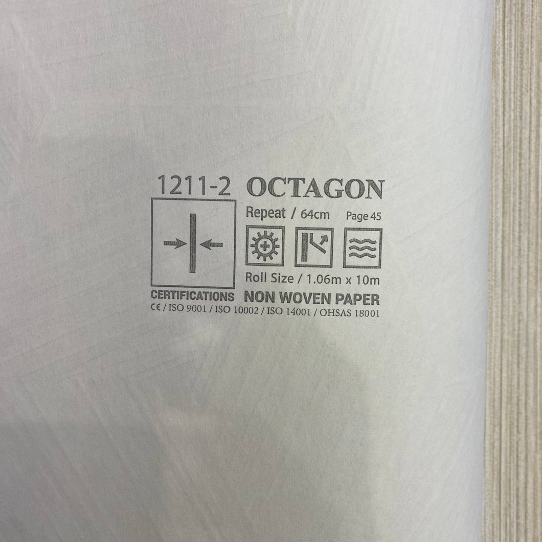 Обои виниловые на флизелиновой основе Octagon AdaWal бежевый 1,06 х 10,05м (1211-2)