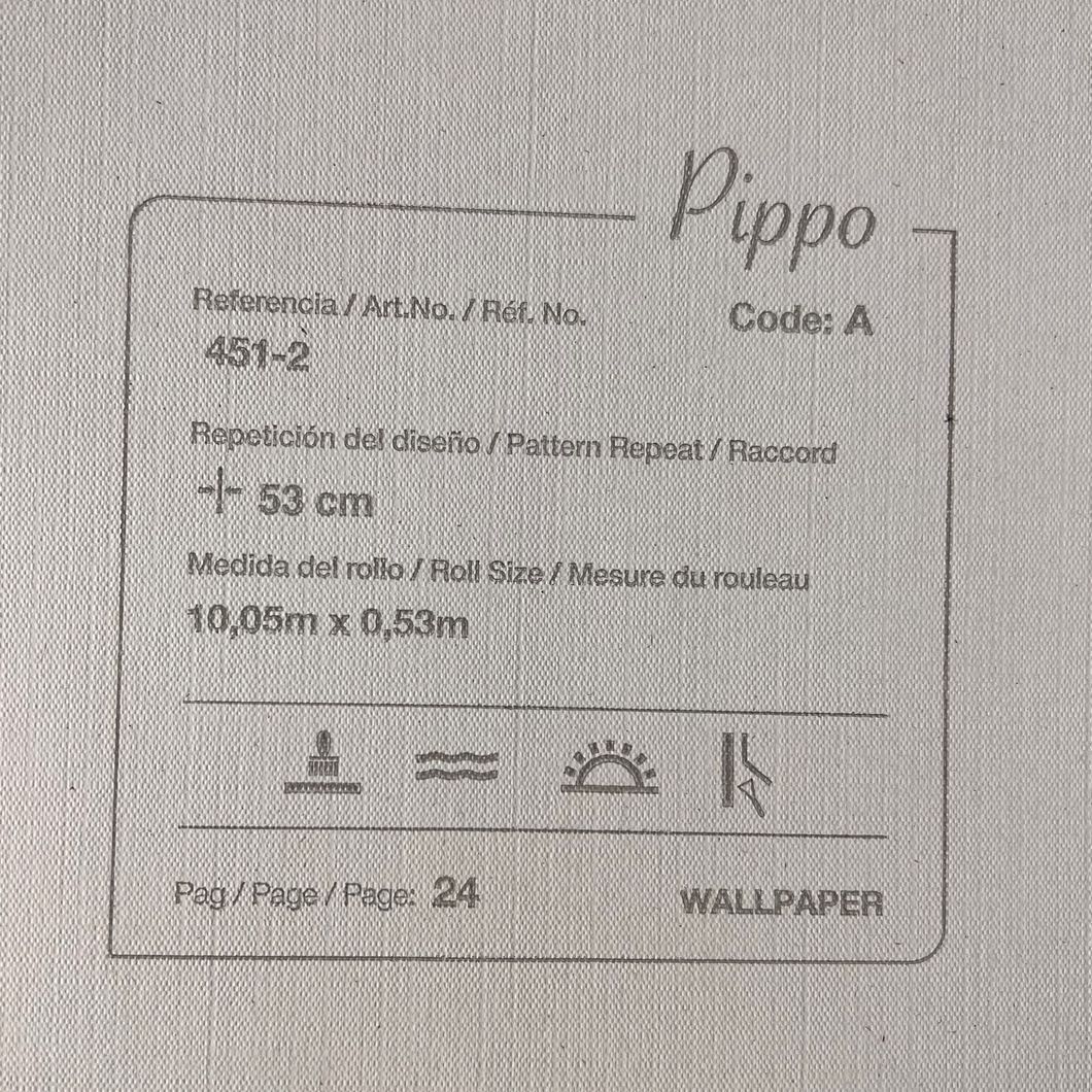 Обои бумажные ICH Pippo белые 0,53 х 10,05м (451-2)