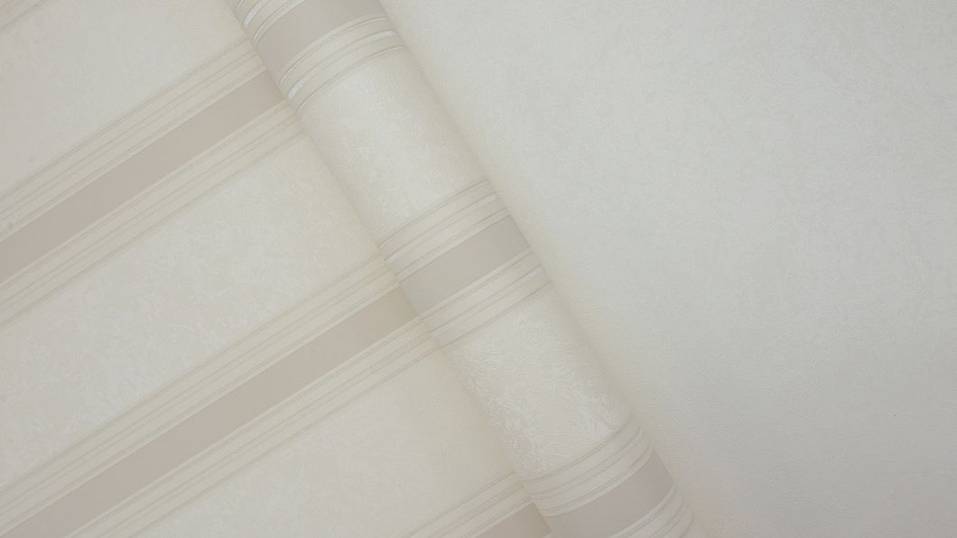 Обои виниловые на флизелиновой основе SINTRA Almera, Senorita Stripe светло-бежевые 1,06х10,05м (540701), Светло-бежевый, Светло-бежевый, +