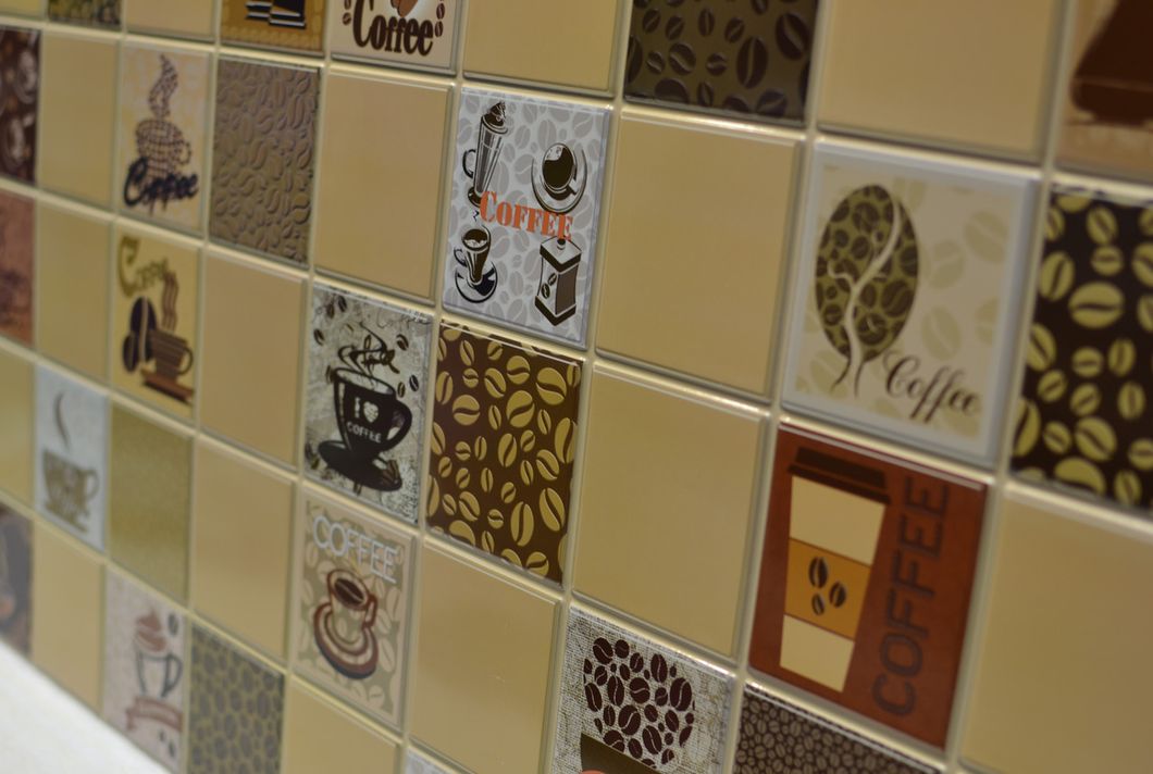 Панель стеновая декоративная пластиковая мозаика ПВХ "Кофе с молоком Бежевый" 954 мм х 480 мм (221кмб), Бежевый, Бежевый
