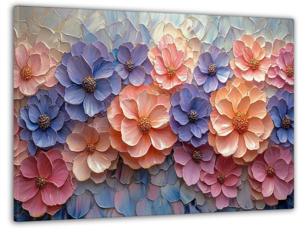 Картина на холсте МАKO " Объемный букет " 60x100 см MK10558
