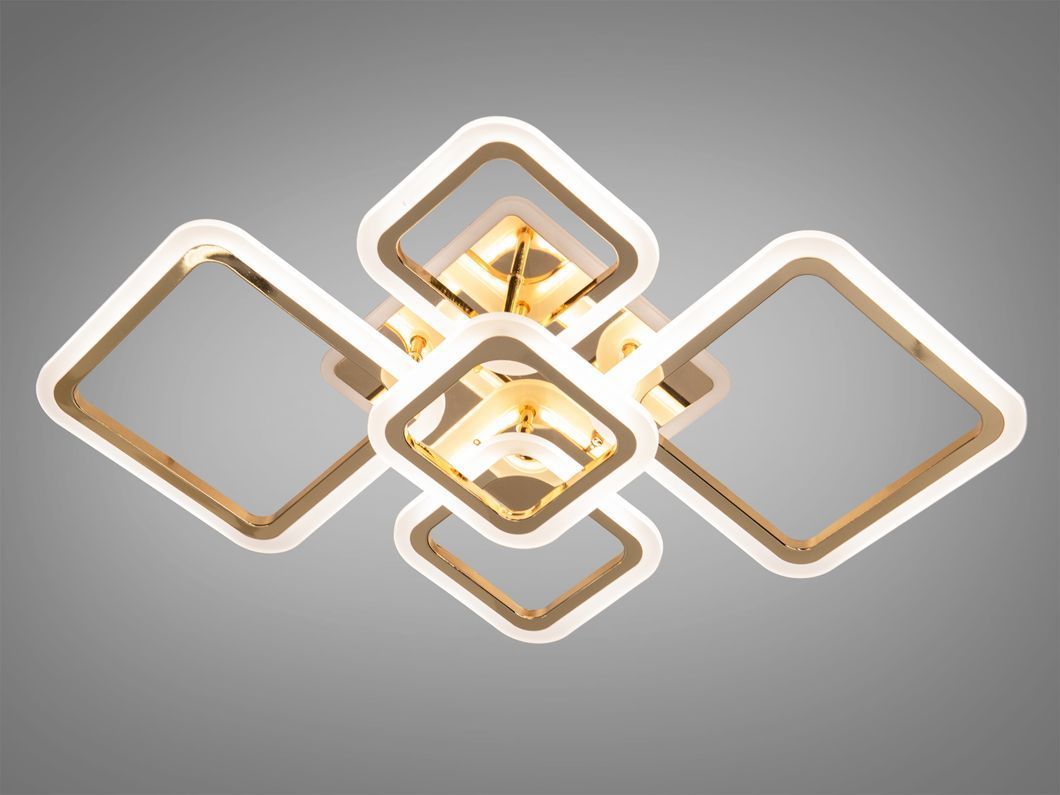 Потолочная LED люстра с димером и цветной подсветкой 80W
