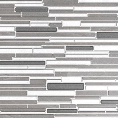 Панель стеновая декоративная пластиковая камень ПВХ "Графит" 953 мм х 478 мм (235г), Серый, Серый