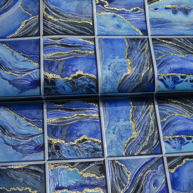 Шпалери вінілові на паперовій основі супер мийка Слов'янські шпалери Expromt В49,4 синій 0,53 х 10,05м (5794-03),