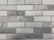 Панель стінова декоративна пластикова цегла ПВХ "Акцент Сірий" 971 мм х 489 мм (536ас), Серый, Сірий