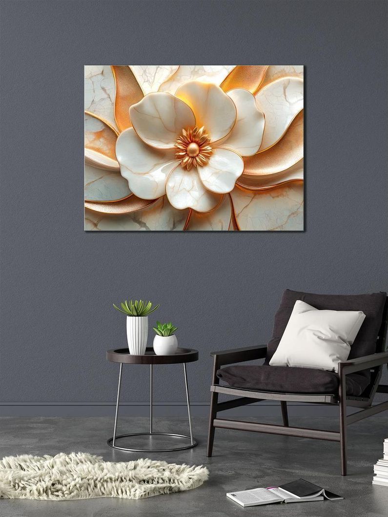 Картина на холсте МАKO " Золотой цветок" 50x70 см MK10594_5070