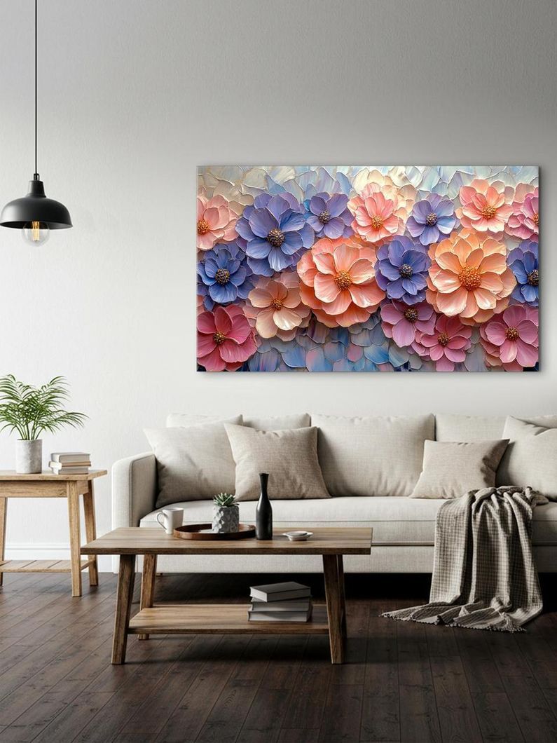 Картина на холсте МАKO " Объемный букет " 60x100 см MK10558