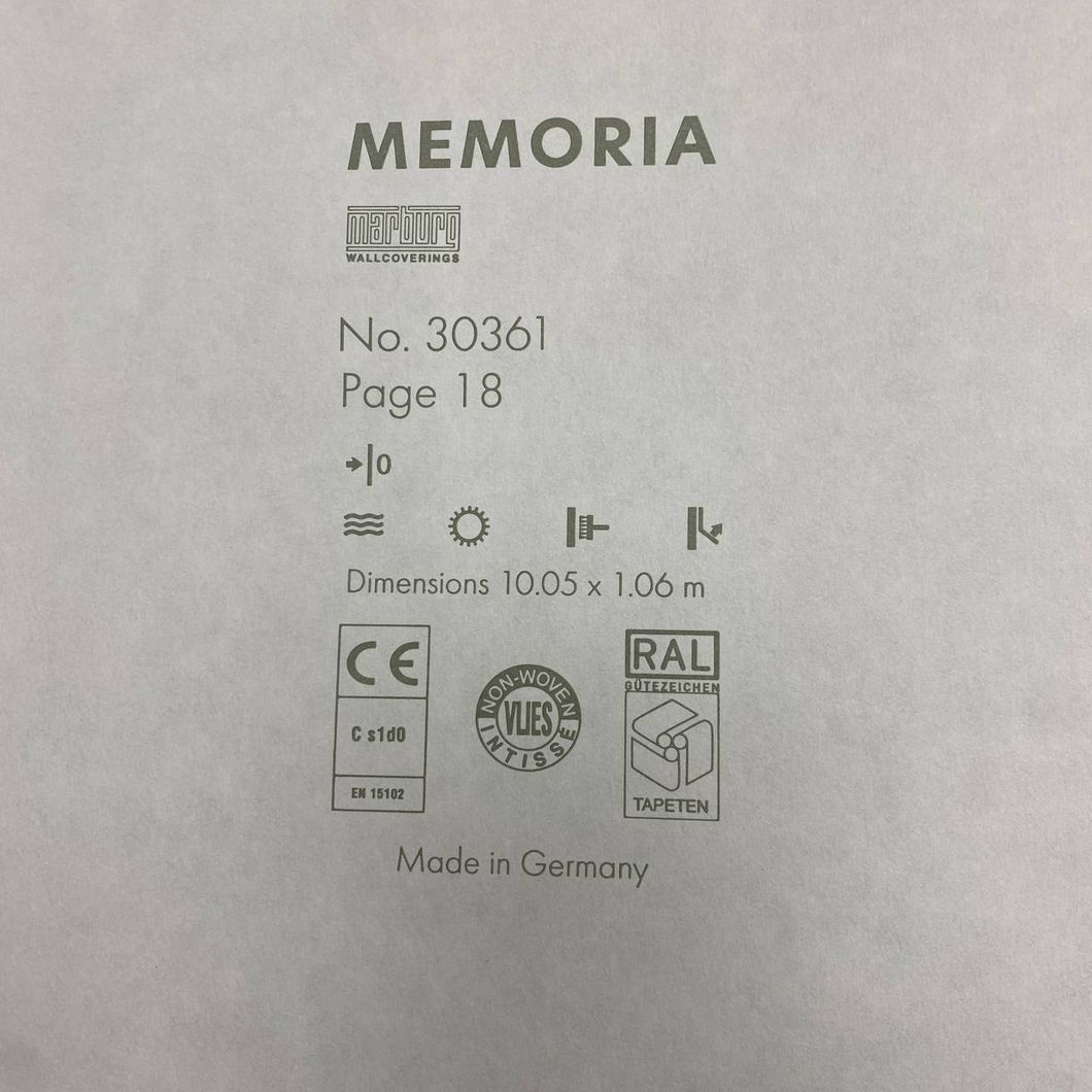 Обои виниловые на флизелиновой основе Черные Memoria 1,06 х 10,05м (30361)