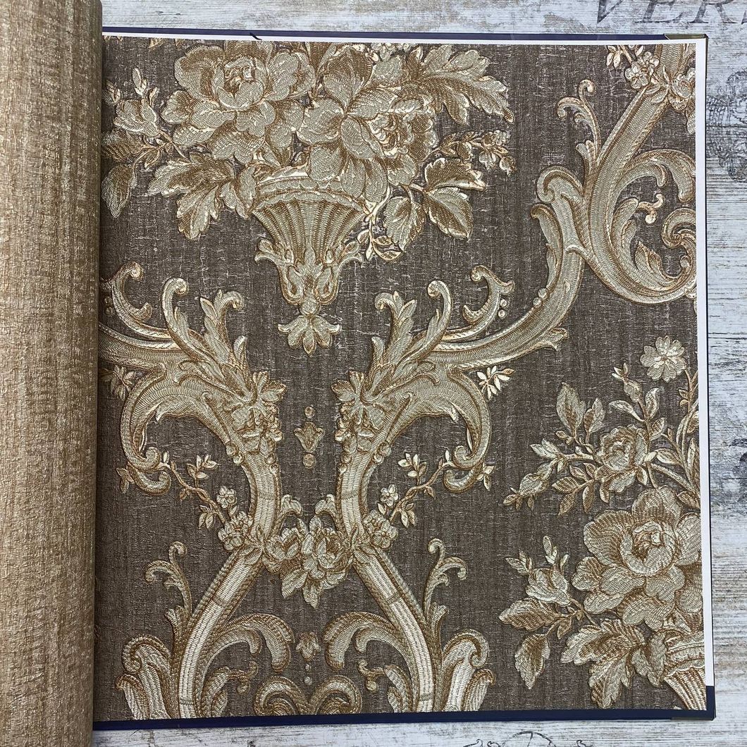 Обои виниловые на флизелиновой основе коричневый AdaWall SEYYAH 1,06 х 10,05м (1310-5)