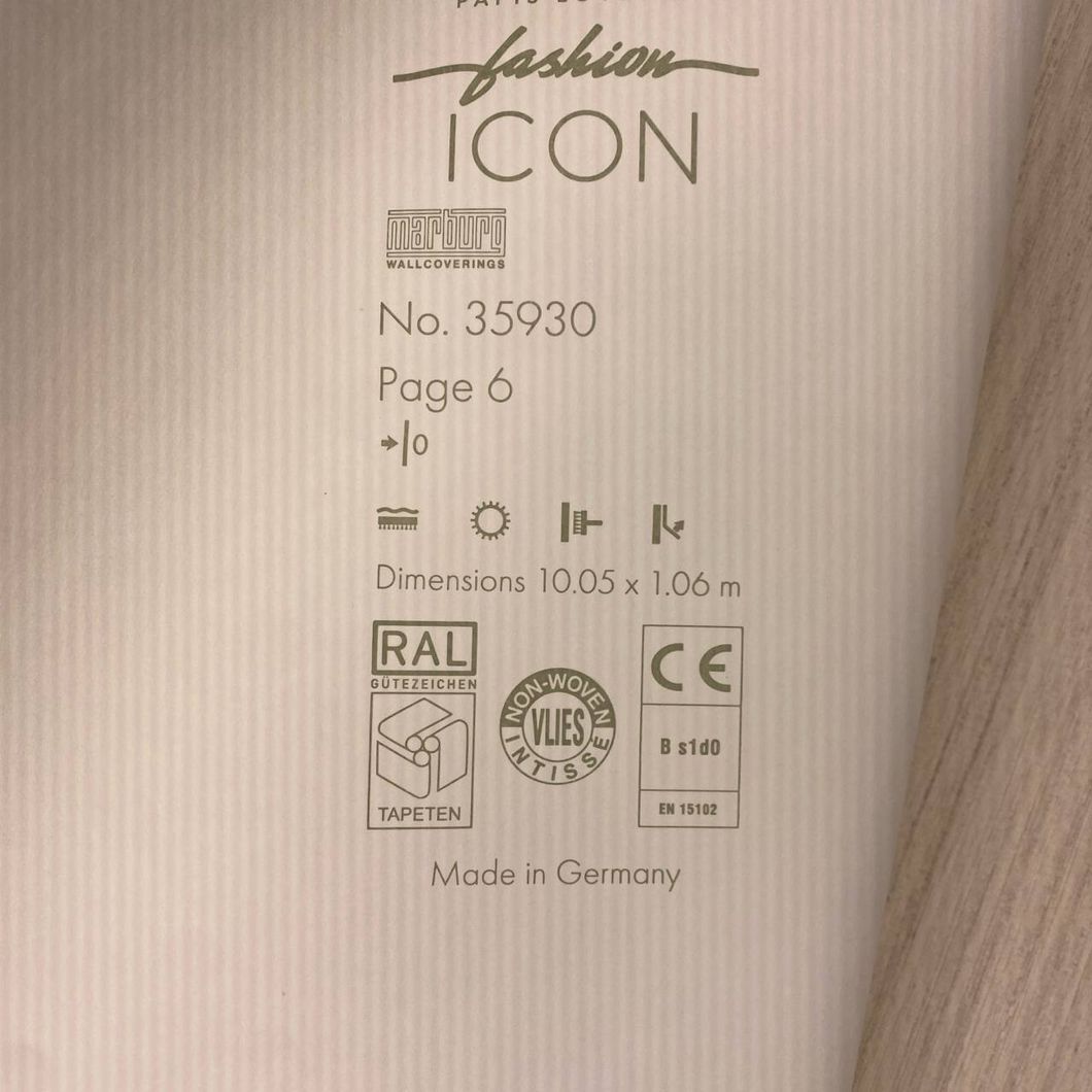 Обои виниловые на флизелиновой основе Marburg Papis Loveday Fasion Icon белые 1,06 х 10,05м (35930)