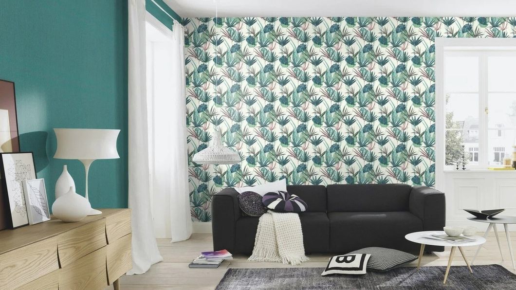 Обои виниловые на флизелиновой основе Rash Barbara Home Collection II бирюзовый 1,06 х 10,05м (800555)