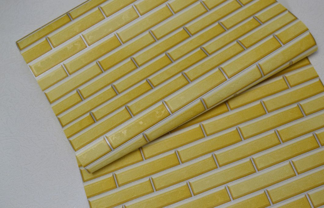 Шпалери вінілові на паперовій основі супер мийка Слов'янські шпалери Expromt В49,4 Лего жовтий 0,53 х 10,05м (5753-08)