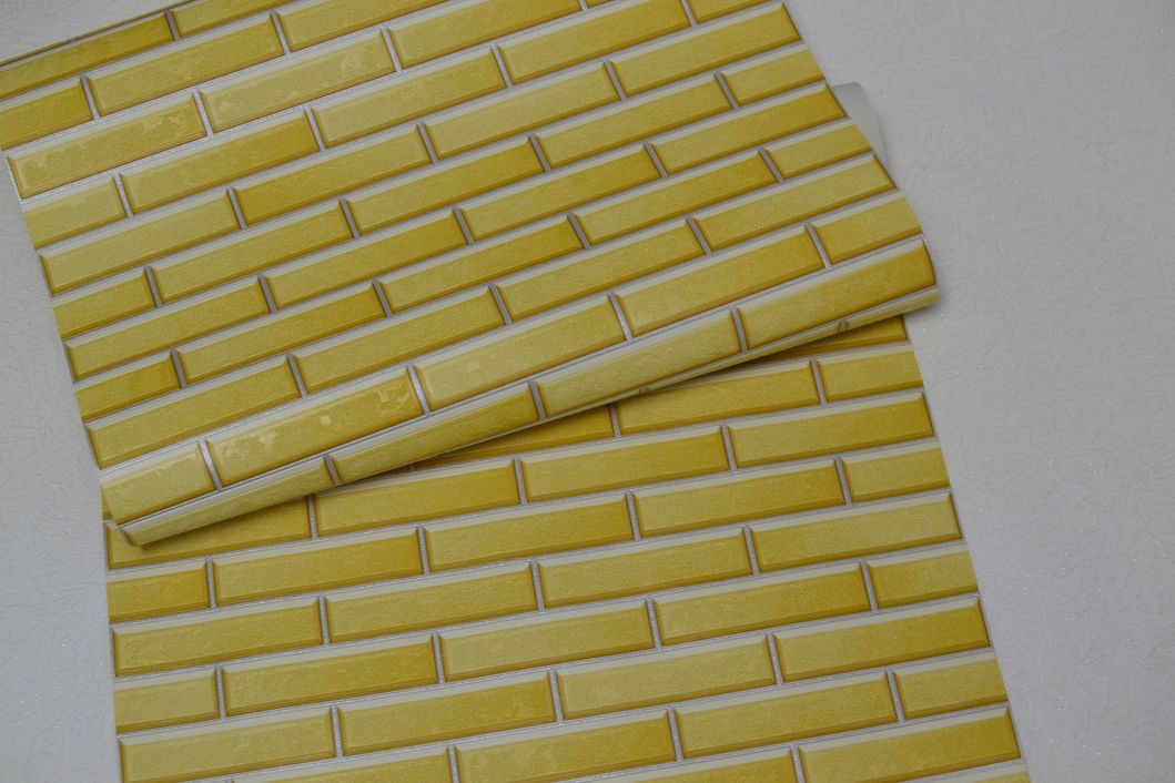Обои виниловые на бумажной основе супер мойка Славянские обои Expromt В49,4 Лего желтый 0,53 х 10,05м (5753-08)