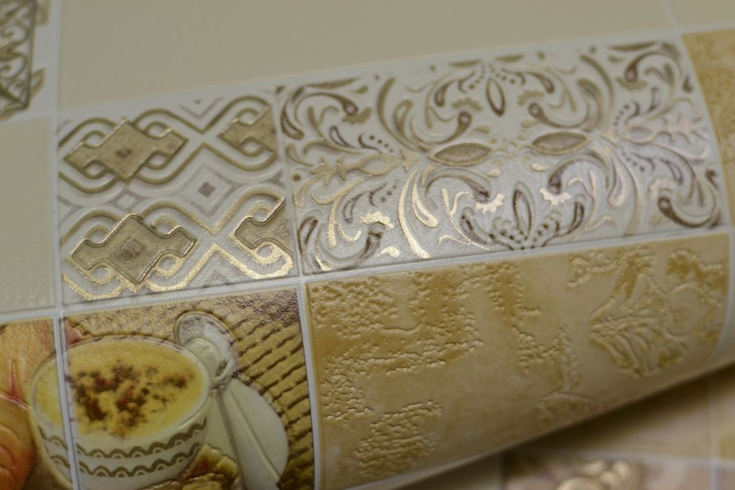 Шпалери вінілові на паперовій основі супер мийка Слов'янські шпалери Expromt B49,4 Дюшес жовтий 0,53 х 10,05м (5609 - 05)