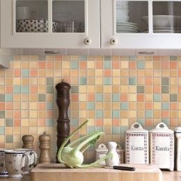 Самоклейка декоративная GEKKOFIX плитка цветная 0,67 х 15м (10733)