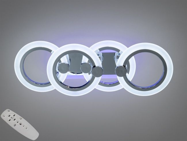 Стельовий світильник Diasha HA8022-2+2HRLED3 хром три LED кільця
