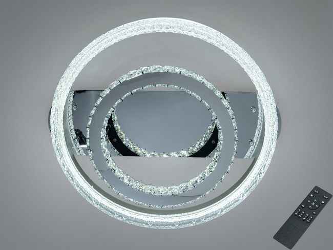Люстра стельова LED Diasha золото 2 кільця 180W