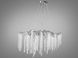 Сучасна кришталева люстра "Гліцинія" , 10 ламп, витягнутої форми, хром