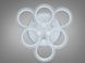 Люстра стельова LED Diasha біла 6 кілець 74W димер