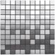 Самоклеящаяся алюминиевая плитка серебряная мозаика 300Х300Х3ММ (1167), Серебро, Серебро