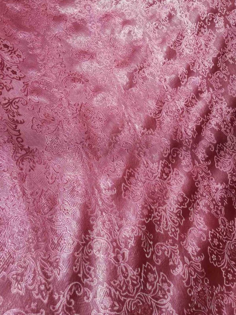 Клейонка на стіл ПВХ шовкографія двостороння без основи рожевий 1,2 х 1м (100-045), Рожевий, Рожевий