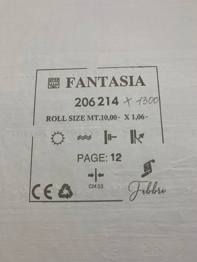 Обои виниловые на флизелиновой основе Wiganford Fantasia бирюзовый 1,06 х 10,05м (206214)