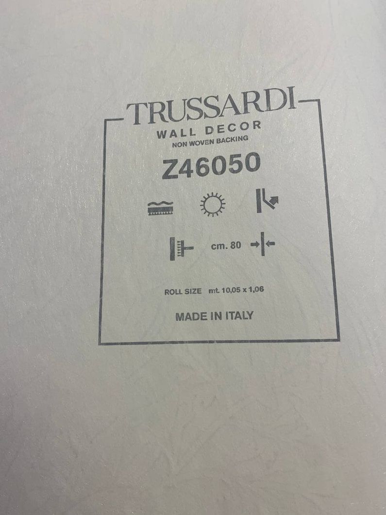 Обои виниловые на флизелиновой основе Zambaiti Parati Trussardi 6 белый 1,06 х 10,05м (Z46050)