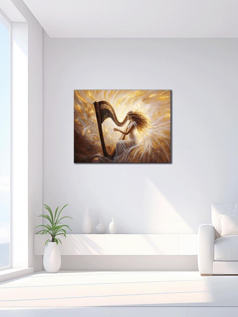 Картина на холсте МАKO " Девушка с арфой " 50x70 см MK10556_5070