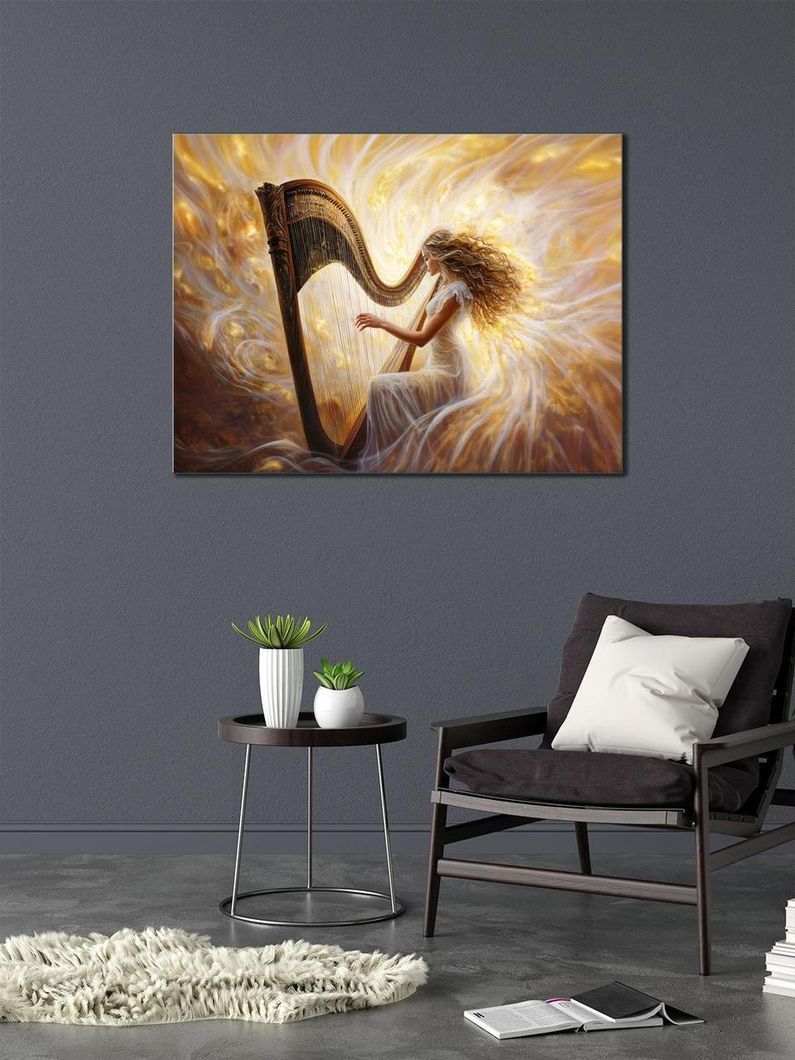 Картина на холсте МАKO " Девушка с арфой " 50x70 см MK10556_5070