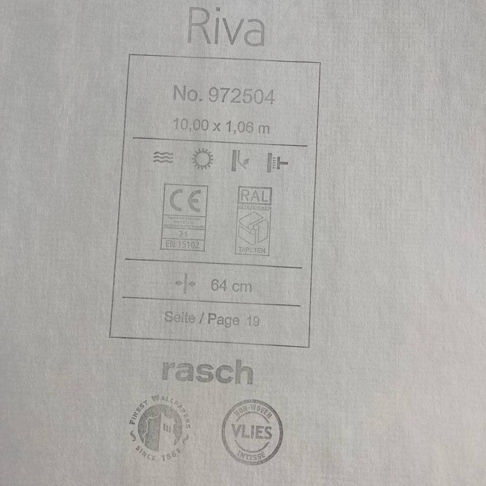 Обои виниловые на флизелиновой основе Rasch Rivа бежевый 1,06 х 10,05м (972504)