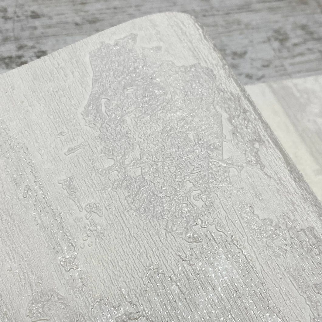Шпалери вінілові на флізеліновій основі декоративна біла штукатурка із сірим Duka Eftelia 1,06 х 10,05м (260004-1)