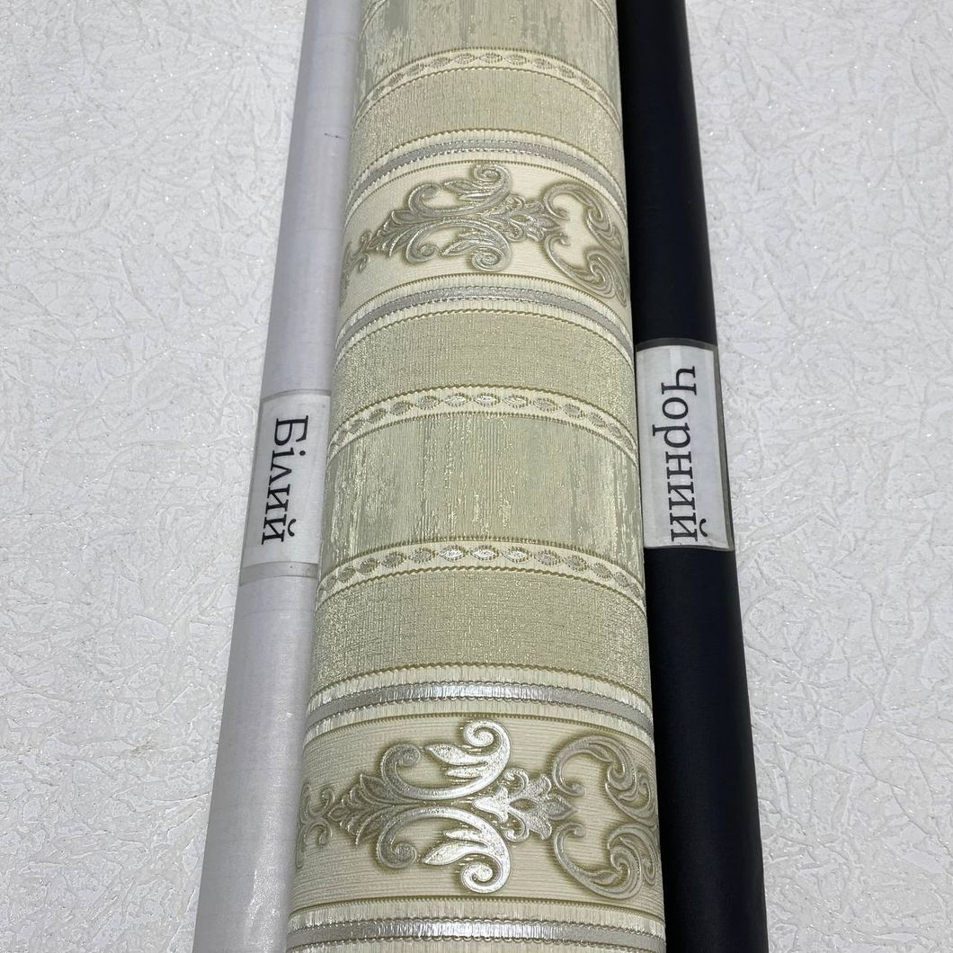Шпалери вінілові на флізеліновій основі темно-бежеві Слов'янські шпалери LeGrand Platinum В118М Абажур2 1,06 х 10,05м (8601-04)