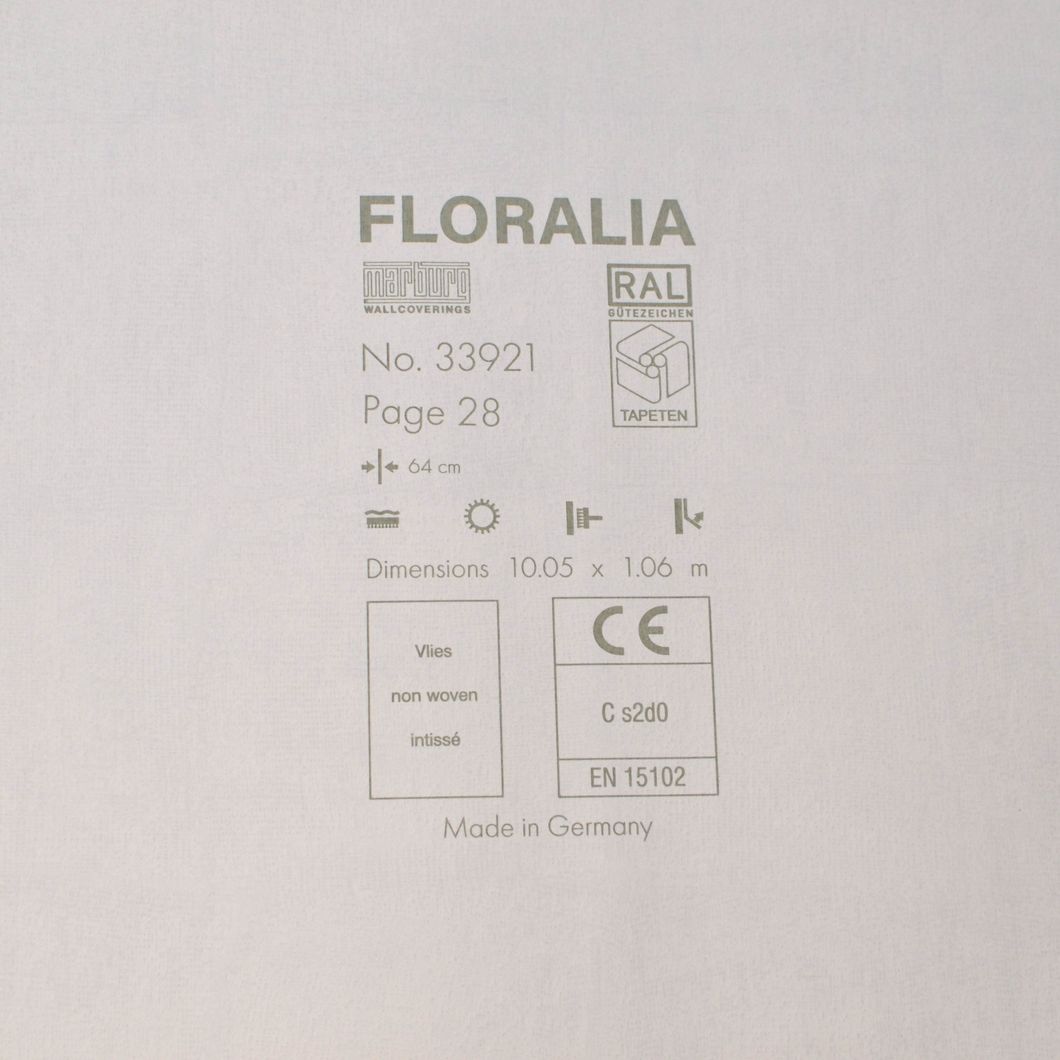 Обои виниловые на флизелиновой основе Marburg Floralia серый 1,06 х 10,05м (33921)