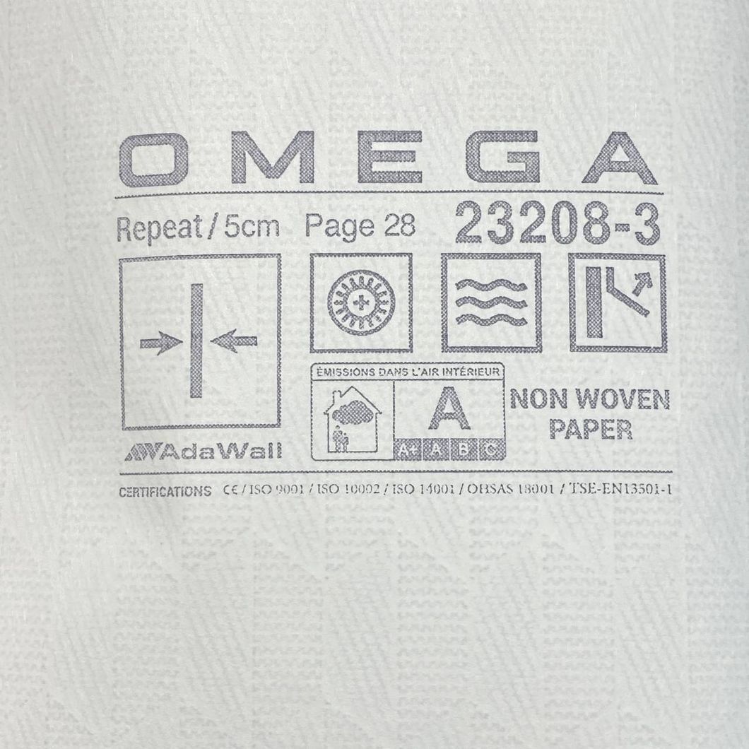 Шпалери вінілові на флізеліновій основі Сіро бежеві OMEGA AdaWall 1,06 х 10,05м (23208-3)